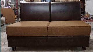 How to Make a 2 Seater Sofa Making Tracks new design latest sofa Leather and Fabrics  Easy Way