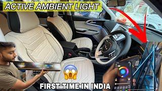 kia carens 2022 Base Model Accessories | Seat Cover | Ambient Light | Modified Carens | #cardi