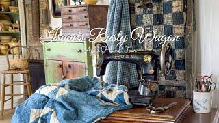 HOME TOUR ~ COUNTRY COTTAGE Primitive Farmhouse ~FLEA MARKET ANTIQUES VINTAGE DECOR ~Everyday Decor