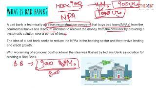 Bad Banks I Asset Reconstruction Companies I NPAs I Loan Recovery I Banking I Indian Economy