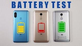 Redmi Note 5 Pro vs Redmi Note 5 vs Redmi Note 4 BATTERY TEST COMPARISON !!