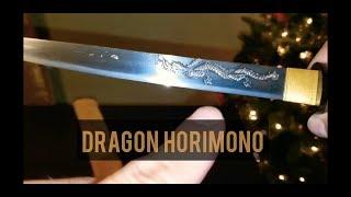 Ww2 japanese knife with dragon horimonoドラゴンナイフ