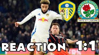 LEEDS UNITED 1 BLACKBURN ROVERS 1 - REACTION