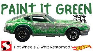 Hot Wheels Z-Whiz - Three Blind Mice Paint it Green - Redline Restomod