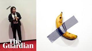 ‘Hungry’ South Korean student eats banana from $120,000 artwork