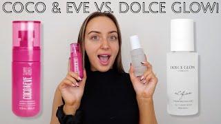 Coco & Eve Antioxidant Face Tanning Micromist vs. Dolce Glow Acqua Hydrating Self Tanning Face Mist!