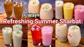 5 Refreshing Sharbat Recipes for Summer | Healthy & Traditional Cool Summer Drinks