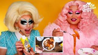 Mukbang with Kim Chi (Trixie tries Kim's favorite Korean dishes)