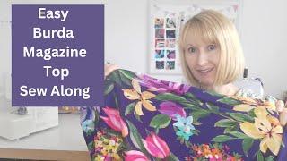 Easy Burda Magazine Top, Sew along, Tutorial