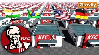 KFC restaurants in different Countries