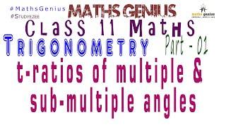 #MathsGenius trigonometric ratios for multiple and submultiple angles Part 01 Class 11 Maths CBSE