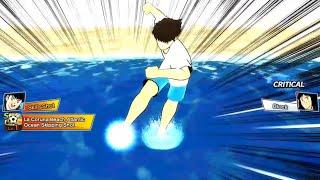 La Coruna Beach Atlantic Ocean Skipping Shot (Tsubasa Ozora) - Captain Tsubasa Dream Team Skill