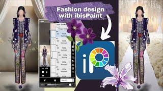 Step by Step Design with ibistpaint #fashiondesign #fashion #art ##artwork #batik #illustration