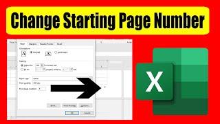 How To Change The Starting Page Number In Excel
