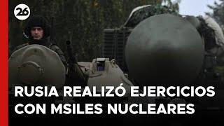 RUSIA realizó ejercicios con LANZADORES MÓVILES de MISILES NUCLEARES