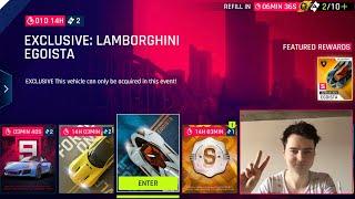 Asphalt 9 i play special event try to open cards Lamborghini Egoista