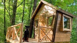 The Untold Story of a Man Building a Wooden House Alone