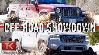 Jeep Gladiator Willys vs Nissan Frontier PRO-4X - Icy Off-Road Showdown!