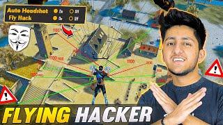 Flying Hacker In My Game 51 Kills World Record  In Only Awm Custom Room - Garena Free Fire