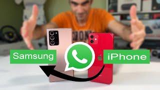 Pasar CHATS de WHATSAPP de iPhone a teléfono Samsung