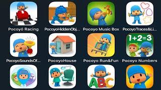 Pocoyo Racing,Pocoyo ABC Adventure,Pocoyo Numbers,Pocoyo Strokes,Pocoyo Balloons,Pocoyo Run & Fun