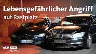 Messerangriff auf Ehepaar auf Raststätte in Bad Honnef | WDR aktuell