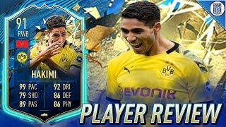 91 TEAM OF THE SEASON SO FAR HAKIMI PLAYER REVIEW! TOTSSF ACHRAF HAKIMI - FIFA 20 ULTIMATE TEAM