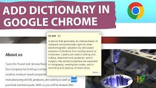 How to Add Google Dictionary in Chrome Using Extension | View Word Definition