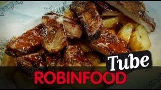 ROBINFOOD / Aderezo para asados + Costilla de cerdo asada + Patatas golfas