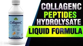 CollagenC - Collagen Peptides Hydrolysate Liquid Formula of 500mg with Vitamin C - Daily Supplement