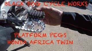 Black Dog Cycle Works foot pegs for the Honda Africa Twin