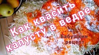 как квасить капусту в ведре рецепт моей бабушки