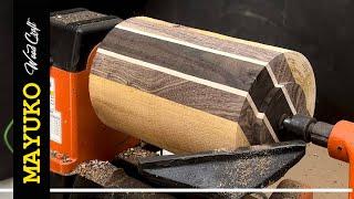 HOW TO MAKE A TWO AXIS WOODEN BOTTLE, woodturning