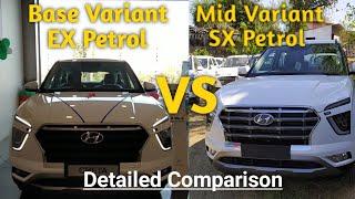 Hyundai Creta Ex Vs SX Variant Detailed Comparsion Like Features, Safety, Luxury, #Creta #Hyundai