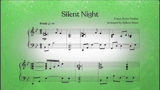 Silent Night – Christmas carol jazz piano arrangement with sheet music by Raluca Bojor