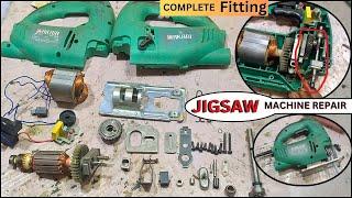 Jigsaw machine repair change shifting rod FULL FITTING  video || how to repair wood cutting jigsaw