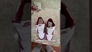 DIY Coffee Dyed Team Red Nike Dunk Low