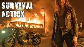 She takes revenge on the outlaw biker gang who attacked her / Action Survival Movie