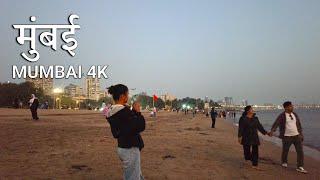 MUMBAI Girgaon Chowpatty Walking Tour - India Walking Tour 4K (UHD)