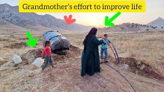 endless struggles of t nomadic grandmother in providing for the nomadic children through labor.