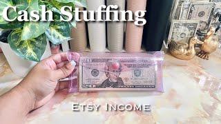 CASH STUFFING ETSY INCOME | JULY 2024 | #zerobasedbudgeting  #cashenvelopesystem  #cashbudgeting