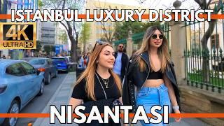 ISTANBUL CITY CENTER LUXURY DISTRICT NISANTASI 4K WALKING TOUR ULTRA HD VIDEO 30 MARCH 2024