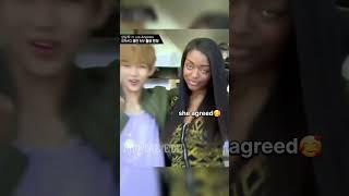 Taehyung reaction when the girl tightly hugging him#bts #taehyung #shorts