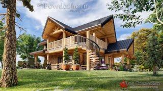 Powderhorn post and beam log cabin home