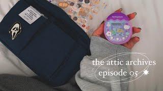 the attic archives | ep. 5  tidying my desk drawers, pencil case tour, new tamagotchi