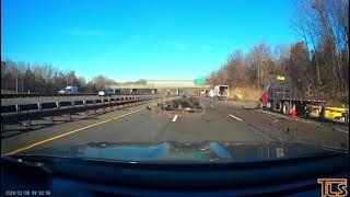 CAUGHT ON VIDEO: Vehicle flips and goes airborne on the GSP in NJ - Dashcam video