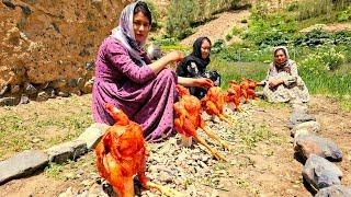 Afghanistan village Life| Village girls cooked chicken in a different style