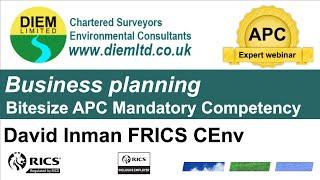 Business planning Bitesize APC Mandatory Competency APC Expert Webinar