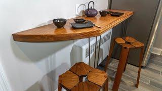 Wooden Kitchen Counter-Height Bar