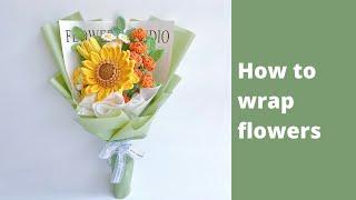  How to wrap flowers | Crochet Flower Bouquet